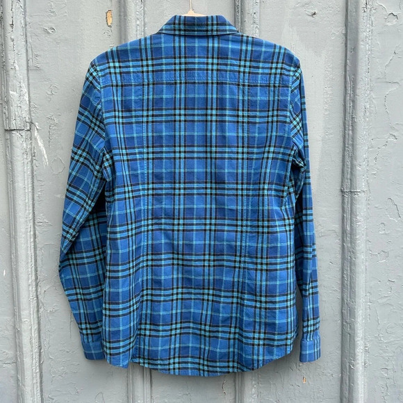 Burberry Blue Plaid Check Button Down Shirt, size Small - Picture 2 of 8